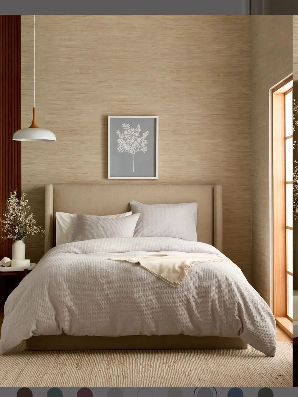 NWT Quince Organic Luxe Honeycomb Light Grey Duvet Cover!